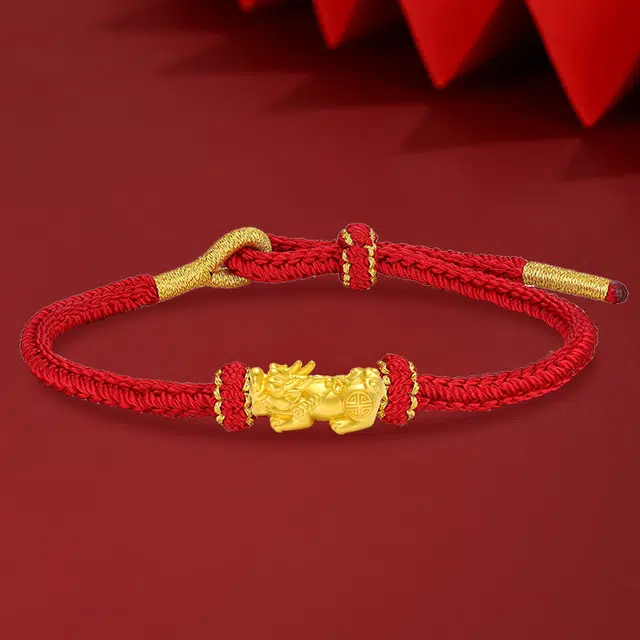 福润莱 黄金貔貅手绳手饰 精致轻奢小众设计高级感 珠宝 足金 按克计价 手链 男女同款情侣款