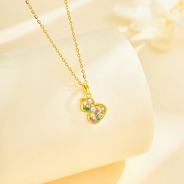 福润莱 缤纷葫芦 精致轻奢小众设计高级感 足金 按克计价 黄金项链 男女同款情侣款