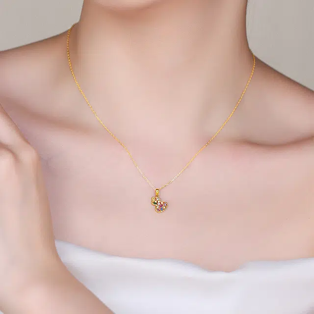 福润莱 缤纷葫芦 精致轻奢小众设计高级感 足金 按克计价 黄金项链 男女同款情侣款