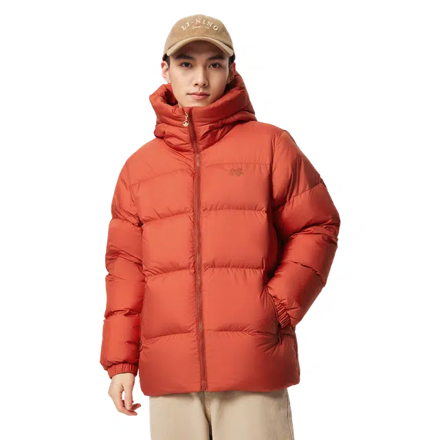 LiNing Sports Trend Logo Hooded Down Jacket