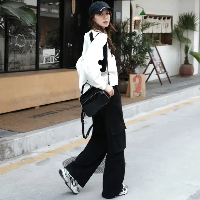美洋 亮镜面漆皮|俏皮可爱 人造革 背包双肩包 中号 女款 黑色