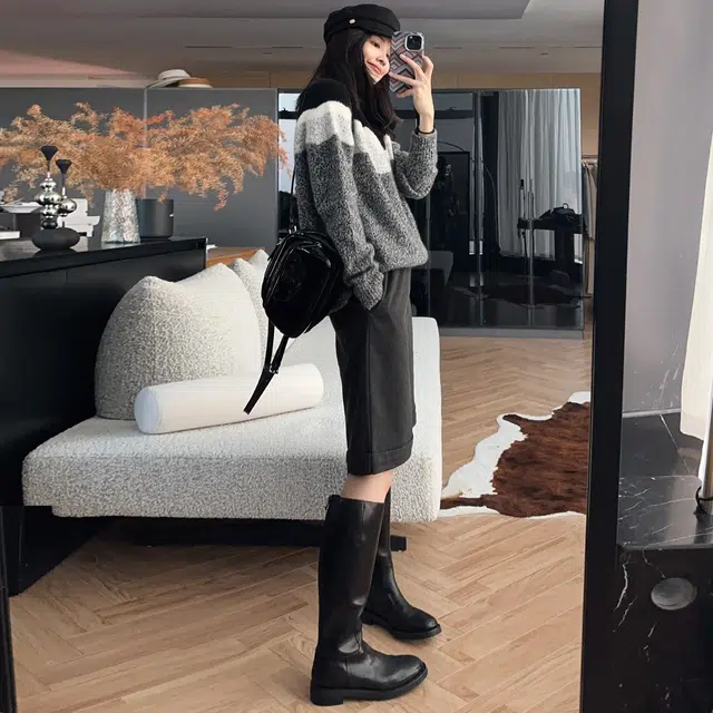 美洋 亮镜面漆皮|俏皮可爱 人造革 背包双肩包 中号 女款 黑色