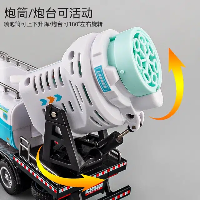 驰誉车玩 环卫喷雾泡泡车 回力行驶 亮灯响声 成品模型