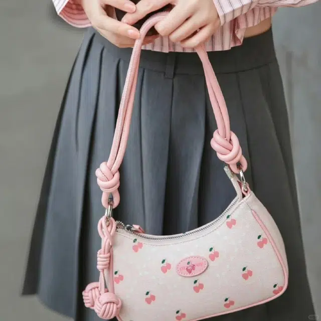 Jane Klain Strawberry Print Bag