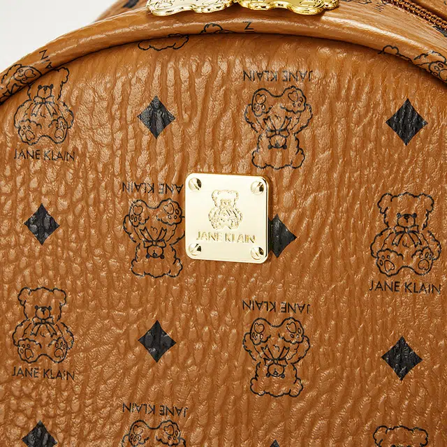 JANE KLAIN Vintage Bear Print Backpack