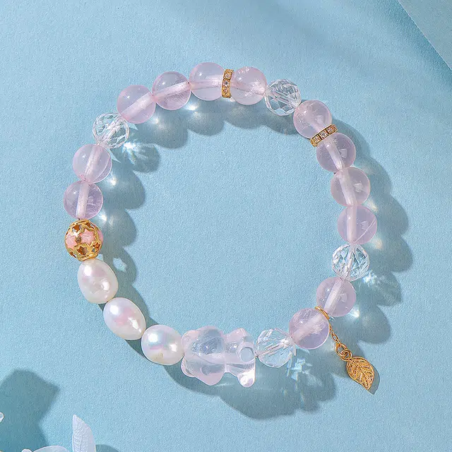 印象眸 新中式甜美 时来运转 小众气质百搭高级感#好运天然 粉水晶 手串 女款