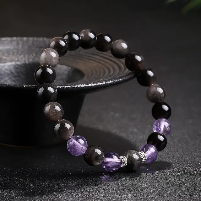 印象眸 新中式小众设计精致简约高级感气质单圈诸事顺利玉手饰 礼盒包装#好运 黑曜石 手串 男女同款情侣款