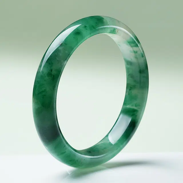 印象眸 新中式古风气质古色古香汉服旗袍高级感显白飘花轻奢 非洲翠 手镯 女款