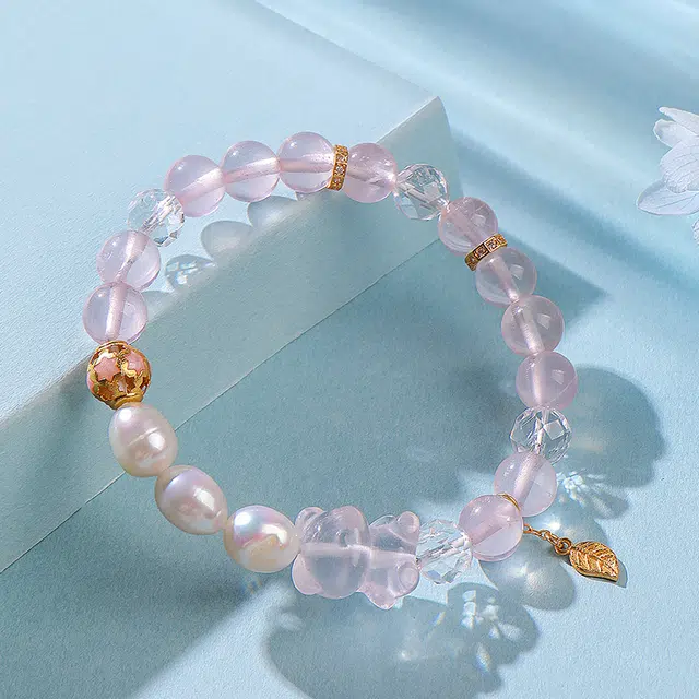 印象眸 新中式甜美 时来运转 小众气质百搭高级感#好运天然 粉水晶 手串 女款