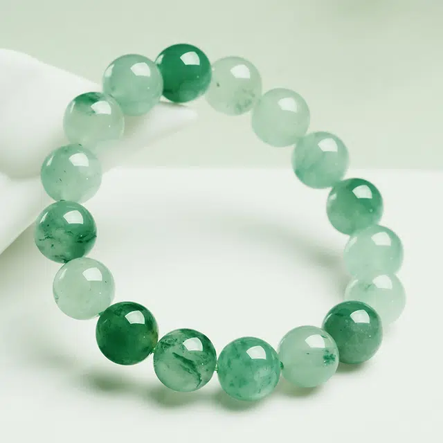 印象眸 新中式飘花翠色气质显白高级感古风简约手饰天然 非洲翠 手串 男女同款情侣款