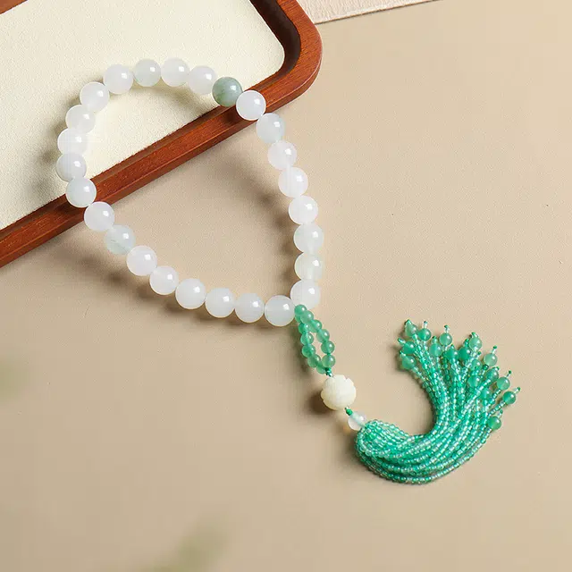 印象眸 转运珠 新中式古风简约经典清新设计感纳福手持 天山翠 手串 男女同款情侣款 礼盒装