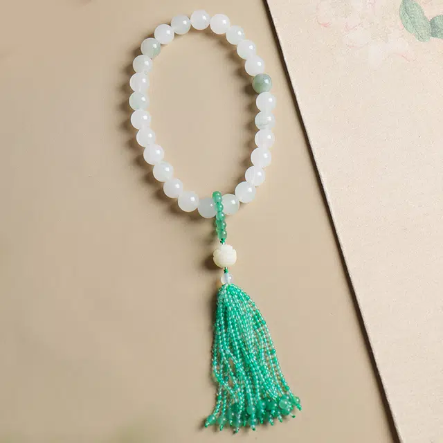 印象眸 转运珠 新中式古风简约经典清新设计感纳福手持 天山翠 手串 男女同款情侣款 礼盒装