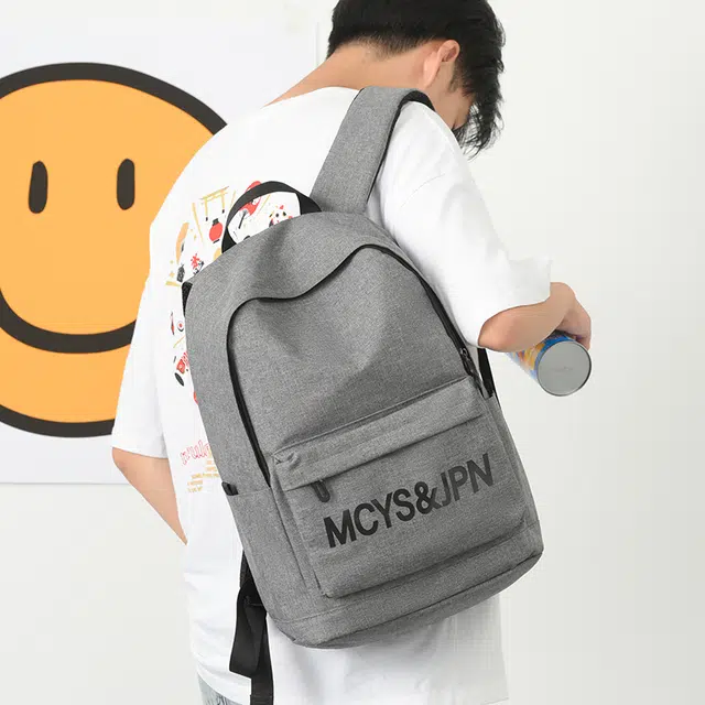 木村耀司 休闲运动简约百搭大容量通勤潮流多功能旅游运动多口袋 牛津纺 电脑包旅行包书背包双肩包 常规 男款 黑色/灰色