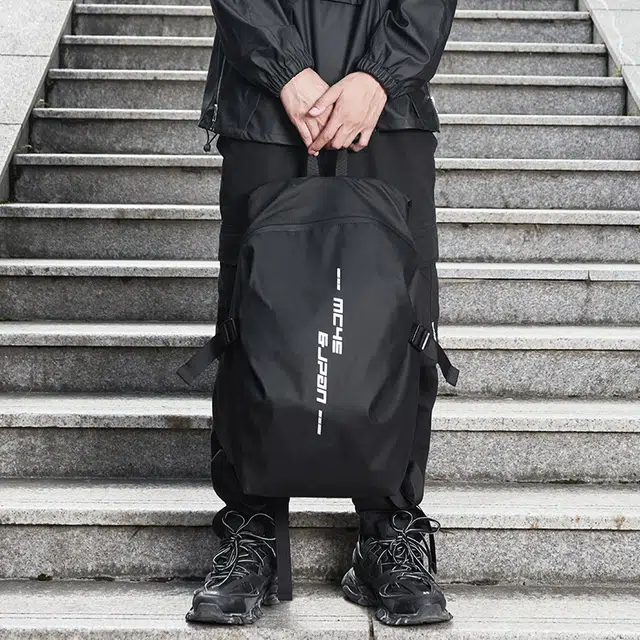木村耀司 骑行背包多功能双开品，多隔层分区运动大容量学生旅行 涤纶 蓝球包旅行包书包背包双肩包 大号 男款 黑色