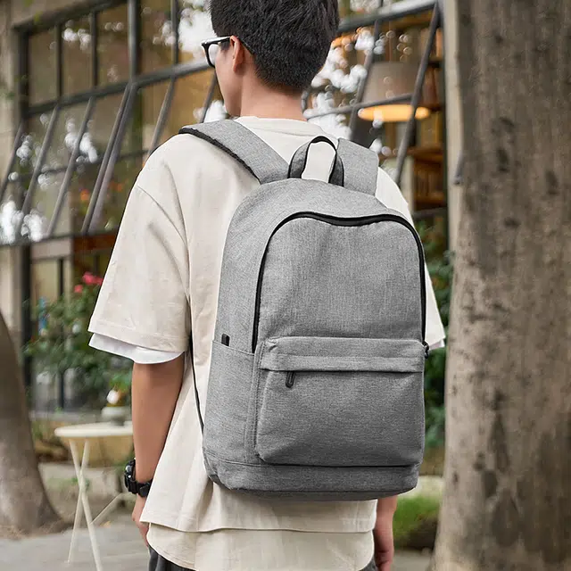 木村耀司 休闲简约百搭大容量通勤多功能 牛津纺 双肩包  男款 黑色/灰色