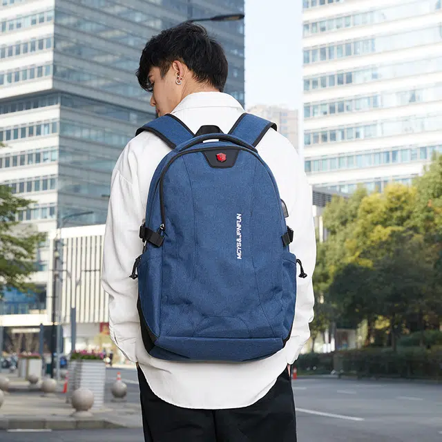 木村耀司 休闲百搭大容量通勤潮流多功能旅游 牛津纺 双肩包书包旅行包电脑包背包 常规 男女同款情侣款 黑色/灰色/藏青