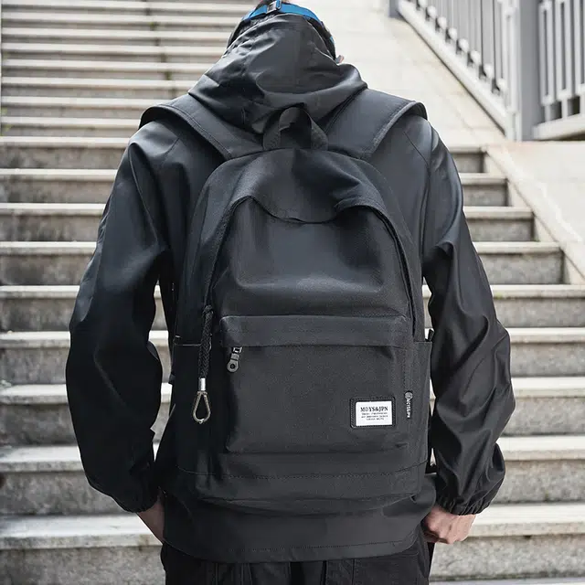 木村耀司休闲运动大容量初高中大学生通勤多功能旅游 牛津纺 双肩包书包旅行包电脑包背包 男女款 灰色/藏青/黑色 常规