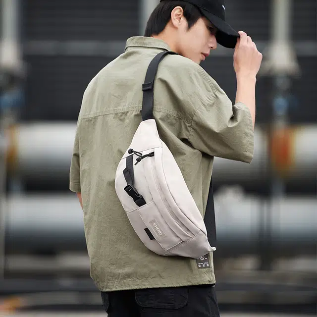 木村耀司 潮牌男休闲百搭大容量随身旅行轻便时尚潮流女 涤纶 胸包斜挎包单肩包饺子包 常规 男女同款 多色