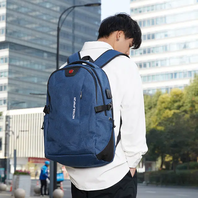 木村耀司 休闲百搭大容量通勤潮流多功能旅游 牛津纺 双肩包书包旅行包电脑包背包 常规 男女同款情侣款 黑色/灰色/藏青