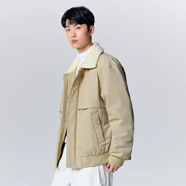 森马 美式复古纯色宽松休闲羽绒服 男款
