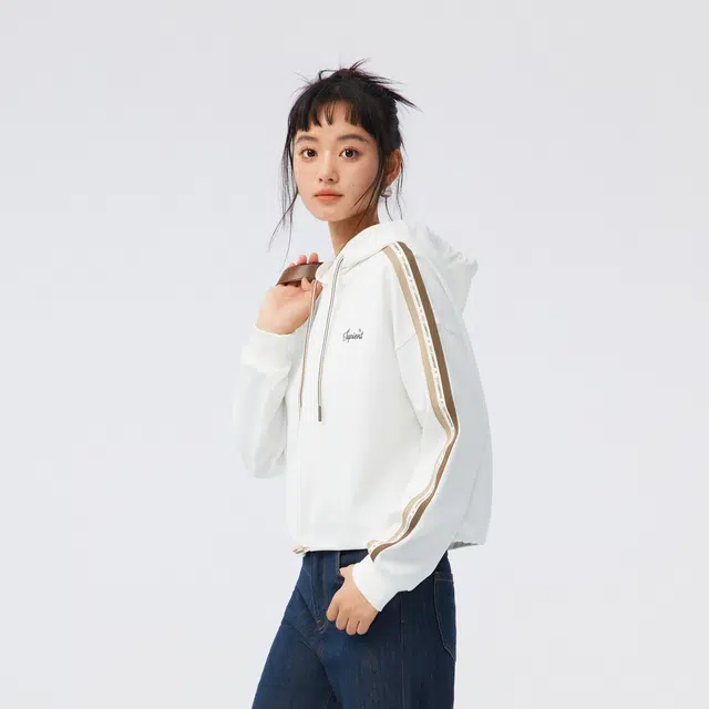 森马 连帽宽松短款卫衣 女款