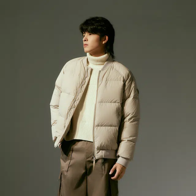 森马 保暖通勤风宽松棒球领羽绒服 男款