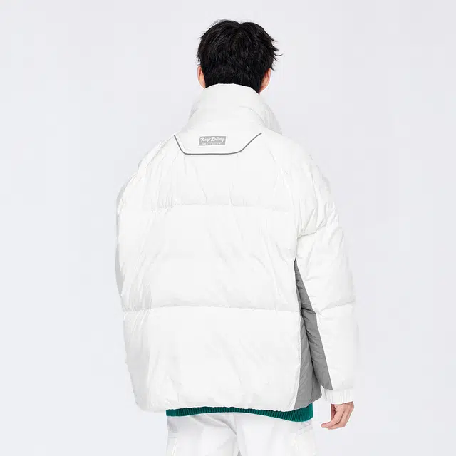 森马 工装时尚简约撞色拼接保暖羽绒服 男款
