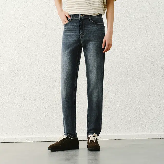 森马 修身小脚裤复古时尚百搭牛仔裤 男款