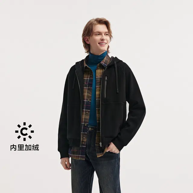 森马 开衫宽松纯色百搭夹克外套 男款