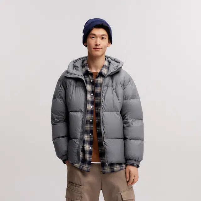 森马 三防宽松连帽纯色百搭轻松羽绒服 通用