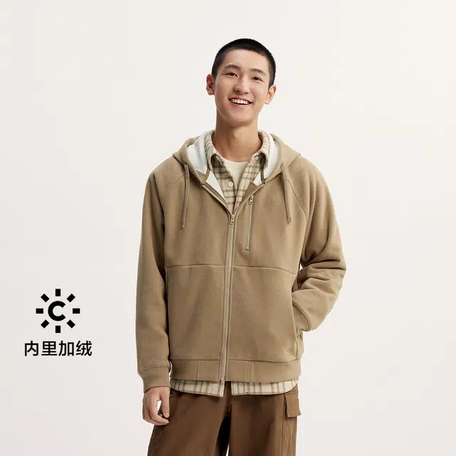 森马 开衫宽松纯色百搭夹克外套 男款