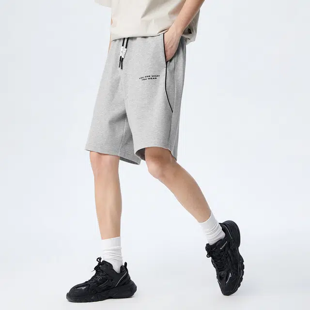 森马 高腰运动风五分裤休闲短裤 男款