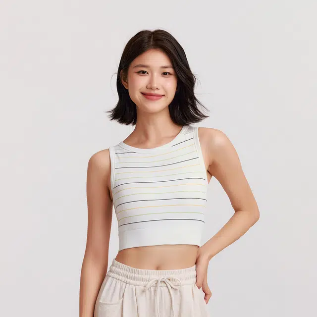 森马 短款圆领修身显瘦无袖背心 女款