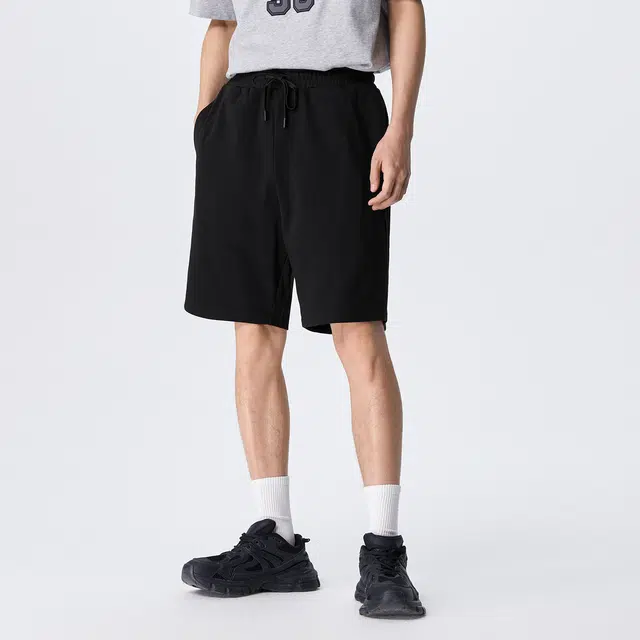 森马 宽松运动日常慢跑针织休闲短裤 男款