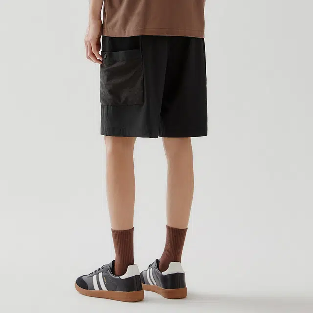 森马 纯色直筒休闲短裤 男款