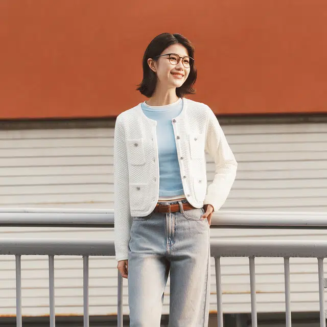 森马 小香风肌理上衣针织衫 女款