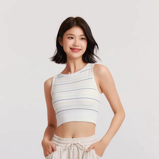 森马 短款圆领修身显瘦无袖背心 女款