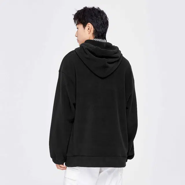 森马 摇粒绒抽绳连帽卫衣 男款