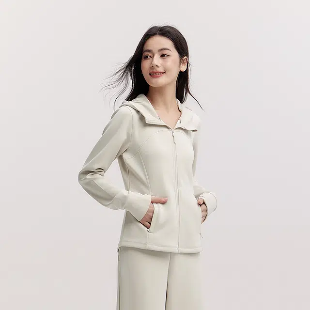森马 连帽显瘦百搭舒适拉链长袖夹克外套 女款
