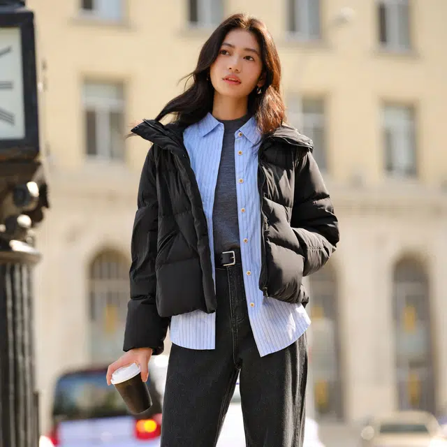 森马 超级植物系列 防水连帽长袖羽绒服 女款