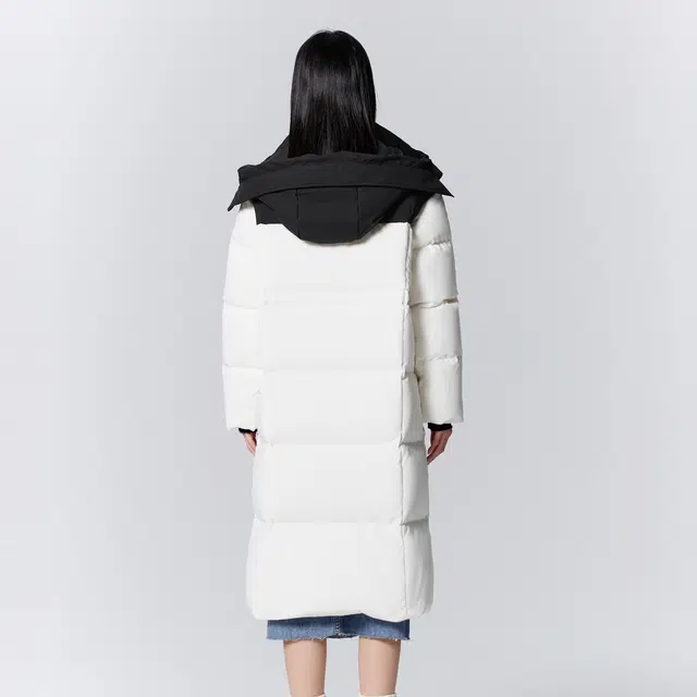 森马 潮流户外字母三防厚蓄热连帽羽绒服 女款