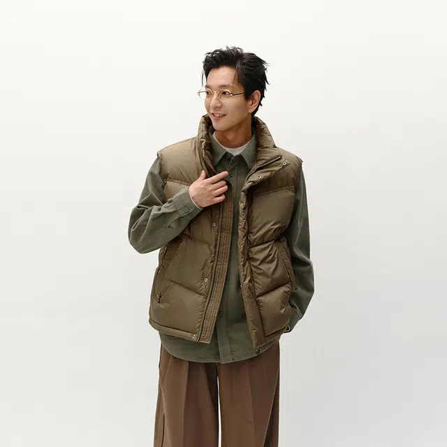 森马 发热三防外套纯色面包服百搭马甲 男