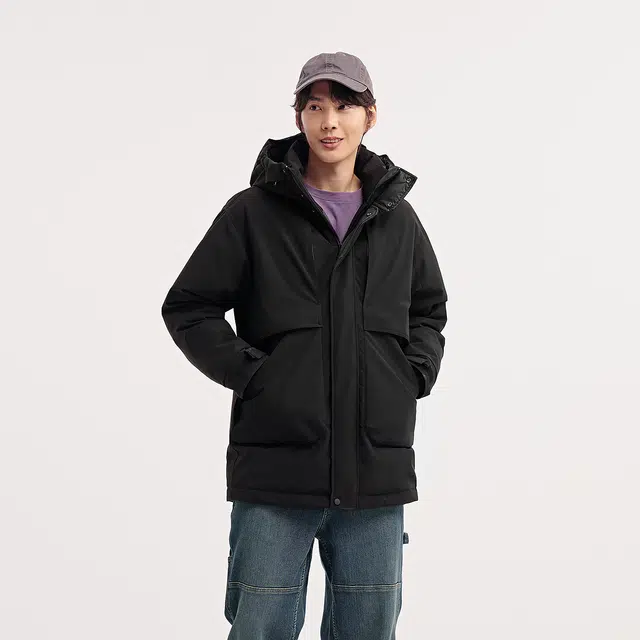 森马 防风休闲外穿长袖羽绒服 男款