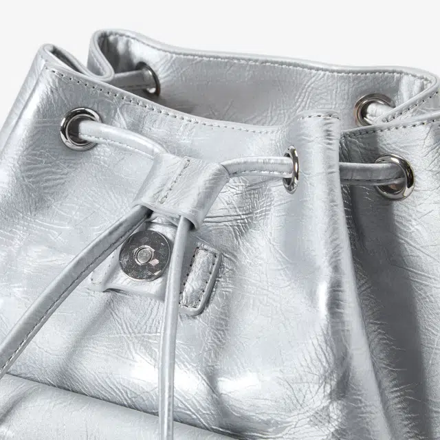 森马 时髦洋气 合成革 双肩包 大号 女款 梦幻粉/烟灰银