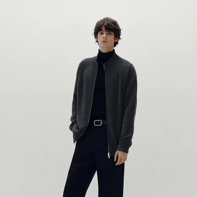 森马 插肩袖内搭休闲舒适毛衣 男款