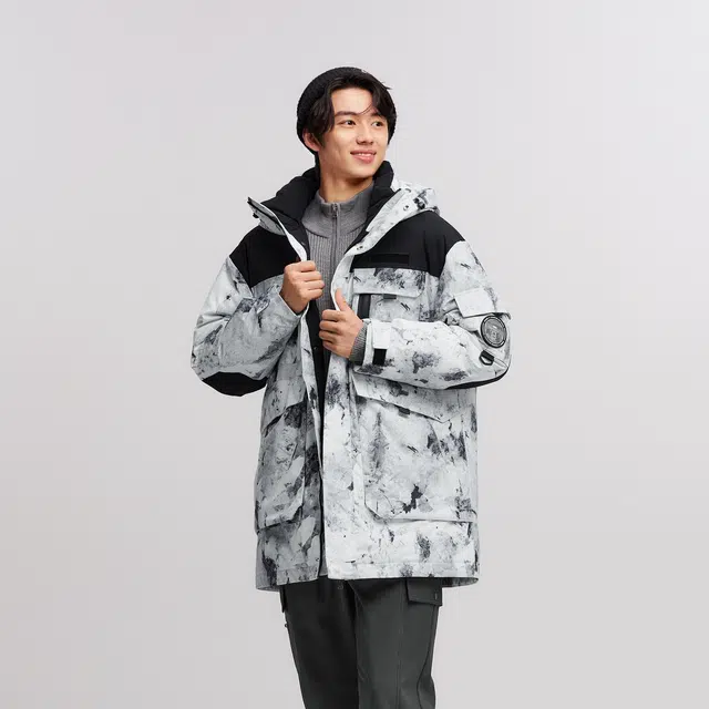 森马 防雨防风发热工装羽绒服 男款
