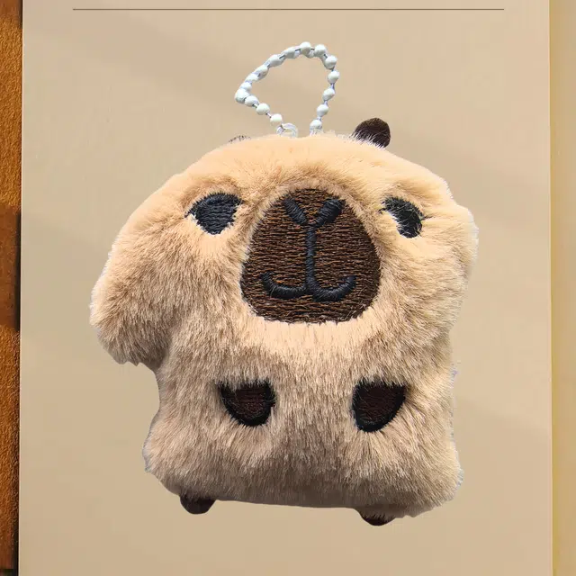卡皮巴拉小黄豚 卡皮巴拉可爱水豚玩偶书包创意挂饰车挂高级感百搭 毛绒 挂件 男女同款情侣款