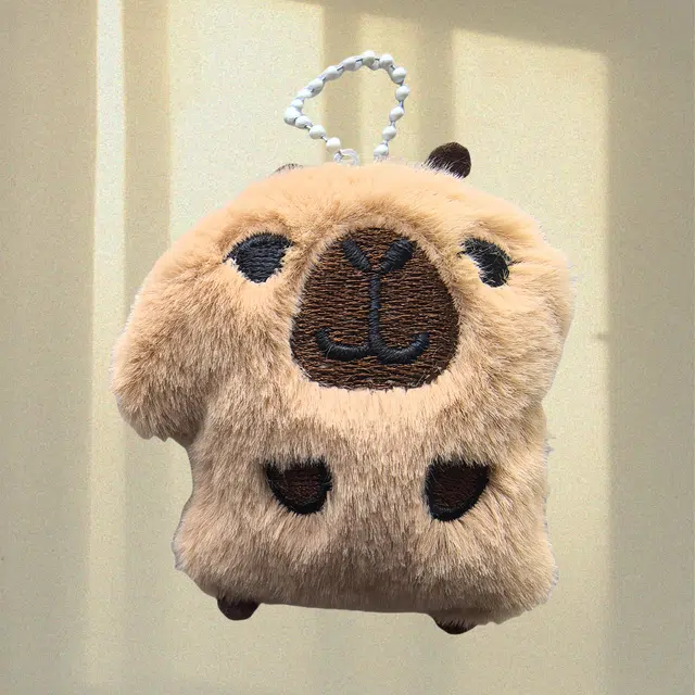 卡皮巴拉小黄豚 卡皮巴拉可爱水豚玩偶书包创意挂饰车挂高级感百搭 毛绒 挂件 男女同款情侣款