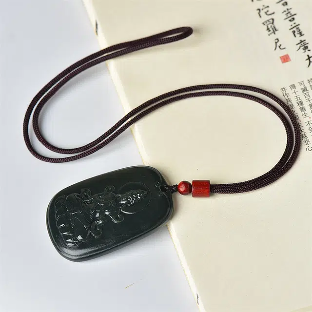 静汝玉 观音玉坠 和田玉 吊坠 男款 青玉