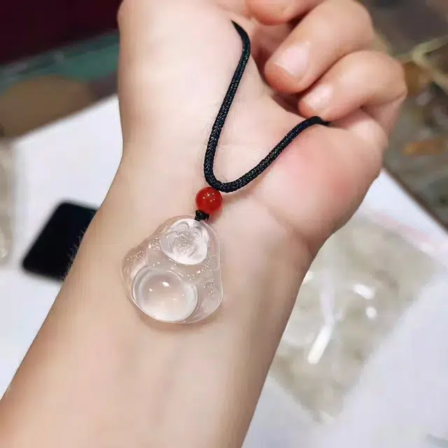 静汝玉 弥勒佛笑佛挂件玉佛佛公 玉髓 吊坠 女款